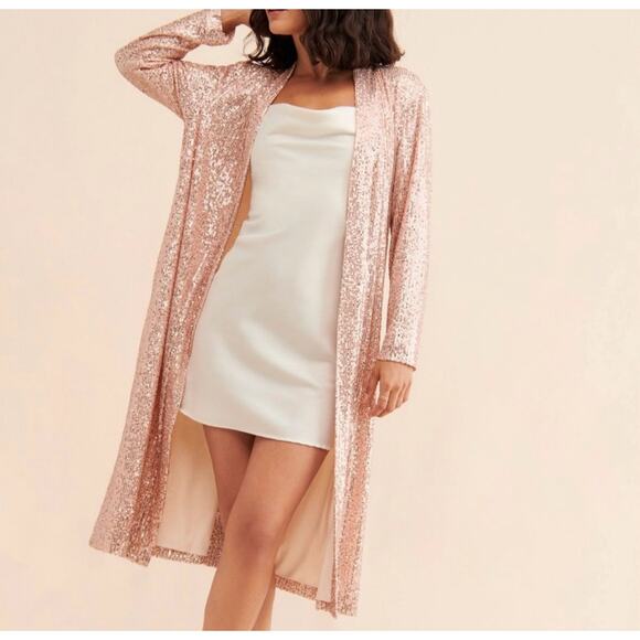 Mare Mare x Anthropologie Sequin Duster Cardigan Size Medium P - Picture 3 of 8